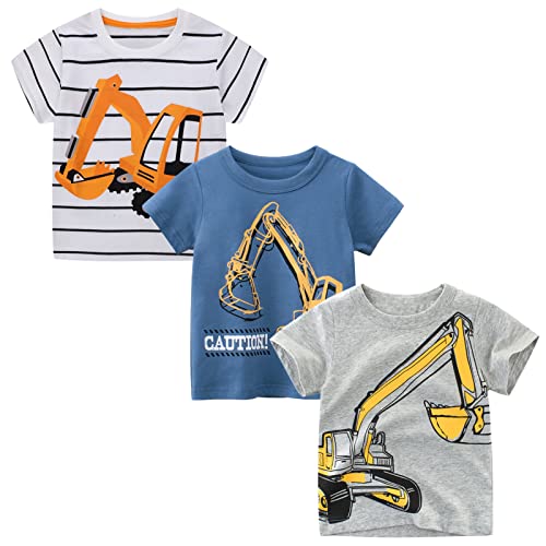 Unisex Baby T-Shirt Baumwolle Süß Karikatur Tier Muster Tops für 1-7 Jahre Alt (3-4 Jahre, A2)