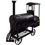 Syntrox Germany Smoker S-2 Lok de Luxe Barbecue BBQ Grill Räucherofen Holzkohlegrill Grillwagen