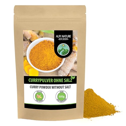 Curry Pulver mild 500g von Alpi Nature, Curry Pulver indisch suess ohne Salz, indische Gewürze
