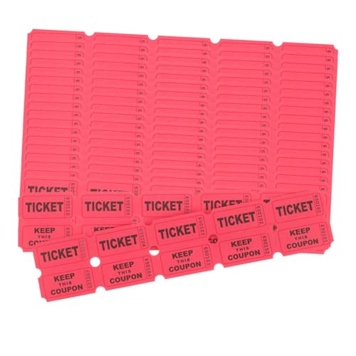 Alipis 200 Stück Raffle Tickets für Veranstaltungen und Feierlichkeiten Nummerierte Papiertickets für Gewinnspiele Preisverlosungen und Unterhaltungsparks