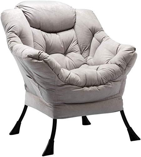 HollyHOME Relaxsessel Sessel Lesesessel Ohrensessel Sessel Wohnzimmer Lazy Chair Relax Lounge Sessel mit Armlehnen Schlafzimmer Sessel Armlehnensessel, Grau