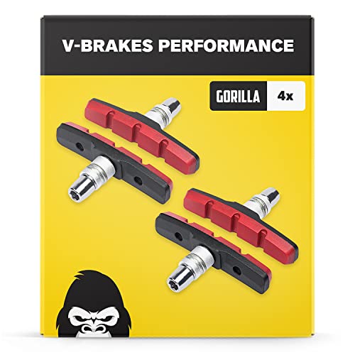 V-Brake Fahrrad Bremsbeläge 2 Paar 70mm Symmetrisch I Für Shimano UVM. I Hohe Bremsleistung I Langlebig & Passgenau I Für Fahrrad Bremse I Bremsklötze Fahrrad