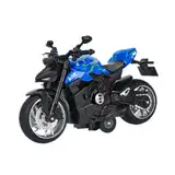 JISADER Motorradspielzeug für Kinder, Motorradmodell, Legierung, mit Ton und Licht, Simulation, Rückzieh-Motorradspielzeug für Kindergeschenke, Blau