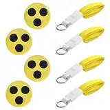 TNSLAND 4 Stück Blindenabzeichen Blindenanstecker mit 4 Lanyard Hochwertige Blinden Abzeichen Blindenplakette Blinden Plakette Blind Buttons Anstecker für Blinde und Sehbehinderte