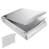 Wärmereflektierfolie Isolierung - Strahlungssperrrolle, Wärmeenergieschild | 16 'x 24 "Aluminiumfilm für Wohnmobile, Türen, Dächer, Garagenfenster, Klimaregelung, Wärmeschutzplatte