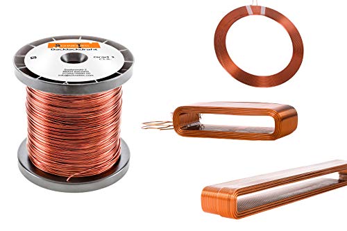 Backlackdraht Kupferlackdraht Durchmesser Ø 0,40 mm 500 g ca. 420 Meter verbackbar im Ofen Spulen Cu Kupferlack Grad 1 CUL Kupferdraht Gewicht 500 Gramm 0,40 Millimeter Wickeldraht nach IEC 60317-38