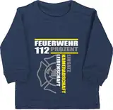 Shirtracer Baby Pullover Jungen Mädchen - Feuerwehr 112 Prozent - Einsatz Kameradschaft Leidenschaft - Freiwillige Feuerwehr Geschenk - 6/12 Monate - Navy Blau - Geschenkartikel Geschenke Nachwuchs