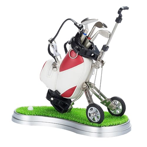 Golfbeutelstifthalter - Mini Club Hülle, Novelty Desk Caddy - Creative Miniature Pen -Set mit Golfdekorationsdesign. Ein einzigartiges Bürogeschenk für Väter, Ehemänner und Golfbegeisterte, die z