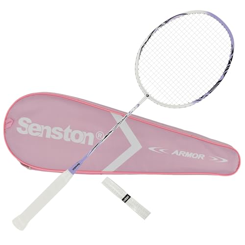 Senston Carbon-Fiber Badmintonschläger Profi 5U Ultraleicht Badminton Schläger Mit Tasche