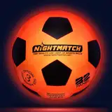 NIGHTMATCH LED Leuchtfußball | fußball | Offizielle Größe 3 | Wasserdicht | Im Dunkeln leuchten | Fussball Kinder & Erwachsene | Leuchtender Fußball | Für Drinnen & Draußen