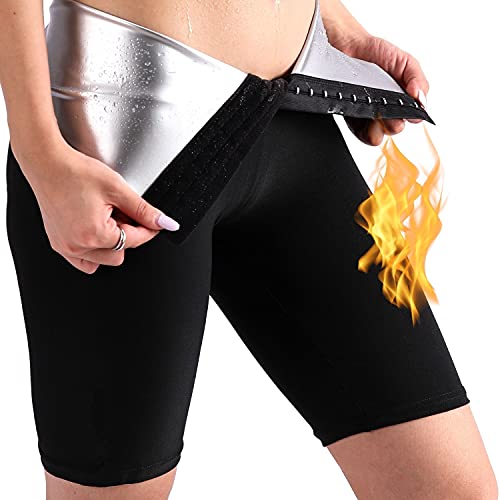 Nano Hertz Shorts Sauna Sporthose Abnehmen Hosen Laufhose Schwitzhose Hosen Schwitzen Jogginghose für Frauen Women Damen