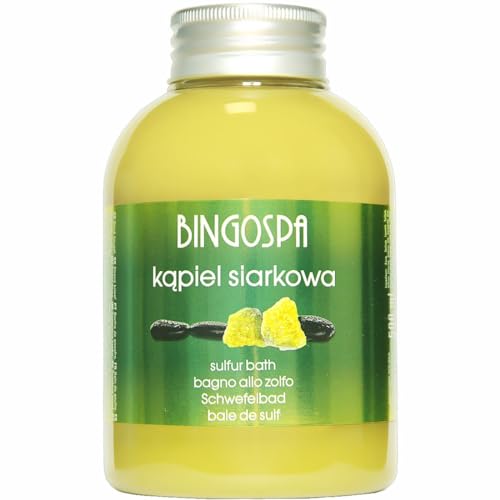 Schwefelbad Schwefelbadeschaum, Schaumbäder, Badezusätze fur Hornhaut, Hautpflege, Haarpflege 500ml BINGOSPA
