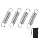4 Stück Extra-starke Zugfedern mit Haken, Edelstahl Zugfeder 70mm Freie Länge, Zugfedern, Spannfeder, Korrosionsfreie Metallfeder für Industrie, Heimwerken und Reparatur