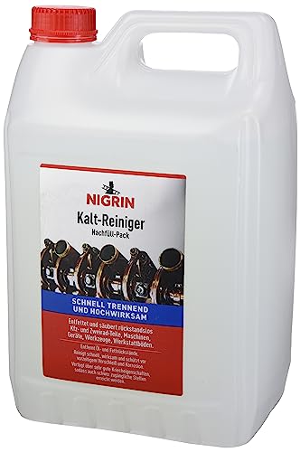 NIGRIN 72290 RepairTec Kaltreiniger, 5 Liter Kanister Nachfüllpack, zur Entfettung von Motor- und Maschinenteilen