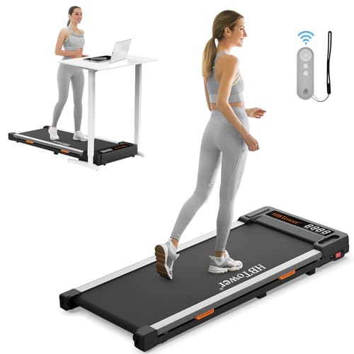 HBTower Walking Pad, Laufband für zuhause, Schreibtisch-Laufband für Home Office, 2 in 1 Tragbares Laufband mit Fernbedienung, Walking Jogging Maschine mit LED Display