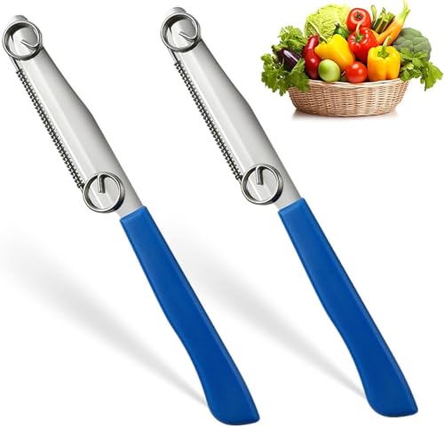 NIEEKRUN 2 Stück Schnellschneidmesser, 3 in 1 Quick Slicing Knife, Multi-functional Fruit Vegetable Julienne Peeler and Slicer