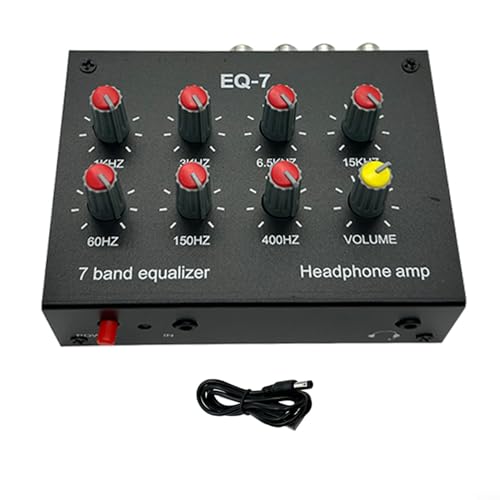 7-Band-Sound-Equalizer, 7-Wellen-Segment-Sound-Equalizer, Ausgangseingang 12 dB High Bass Anpassung, zwei Kanäle für Aufnahme, Streaming, Podcasting