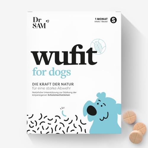 Dr. SAM wufit Dogs - Wurmkur sekundierende Tabletten für Hunde, 100% pflanzlich, als Unterstützung der natürlichen Magen-Darm-Funktion nach einem Wurmbefall, für Hunde bis 20kg