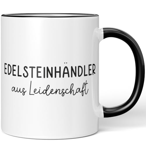 JUNIWORDS Tasse, Edelsteinhändler aus Leidenschaft, Schwarz (6637217)