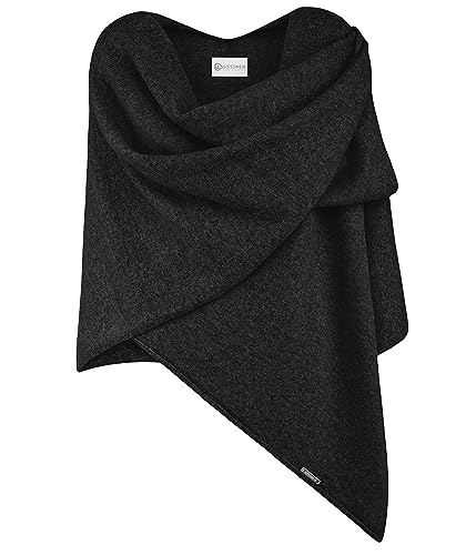 Giesswein Merino Lambswool Cape - Eleganter Feinstrick Überwurf aus Lammwolle, Merinowolle Cape für Damen, XXL Umhängetuch, Poncho-Schal
