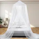 Ajuanbazha Großes Moskitonetz Bett, 60 * 250 * 100cm für Doppel und Einzelbett, Feinmaschiger, Reisefreundlicher Betthimmel mit Klebehaken, Ideal für Den Innenu nd Außeneinsatz