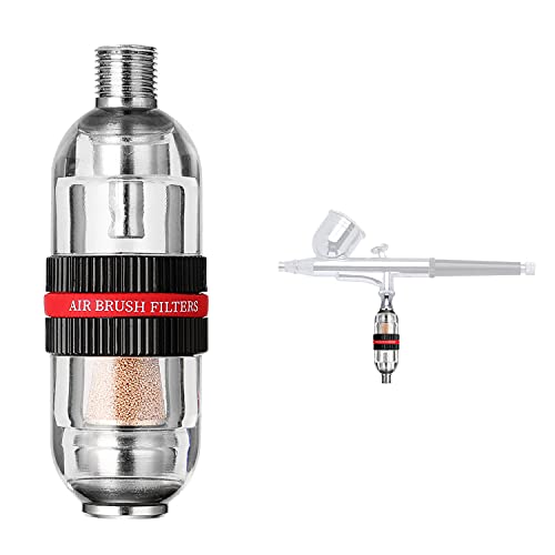 ABEST Mini Airbrush Luftfilter Inline-Wasserabscheider Wasserfallenfilter für Luftkompressor G1 / 8 Stecker