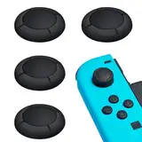 Ersatzkappe für Controller Switch Joystick Kappen,Thumbsticks Protege für Switch/Lite Silikon Joystick Schutzzubehör 3D Grips Caps (A:Schwarz)