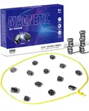 Magnetisches Schachspiel mit Magnetsteinen - Pädagogisches Tischspiel Dame - Tragbares Magnetschach für Partys, Familie und Begleiter