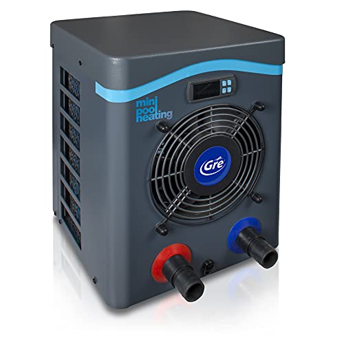 Gre HPM20 – Mini-Wärmepumpe für Aufstellpools bis zu 20 m³, Heizsystem für Aufstellpools, Farbe Grau