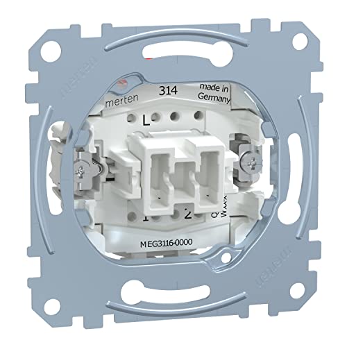 Schneider Electric Merten MEG3116-0000 - Ausschalter und Wechselschalter Einsatz - 10 A - AC 250 V – Steckklemmen - Unterputz zum Einbau von Schaltern & Steckdosen - LED Beleuchtungs-Module