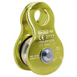 ALPIDEX Seilrolle Umlenkrolle 20 kN - Mobile Pulley Flaschenzug - für Seile bis 11 mm Durchmesser - EN12278, Farbe: Green