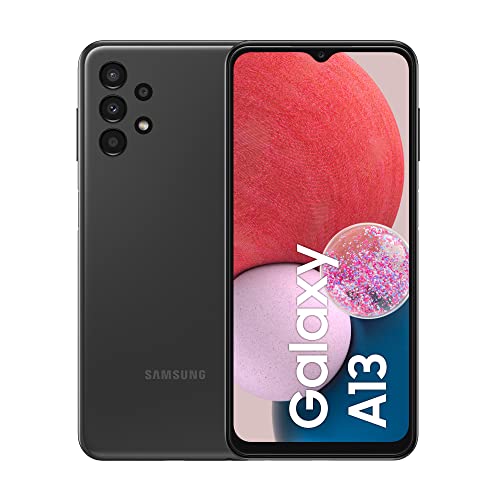 Samsung Galaxy A13 Android-Smartphone, 6,6 Zoll Infinity-V Display, Android 12, 4 GB RAM und 128 GB interner erweiterbarer² Speicher, Akku 5.000 mAh³, Schwarz