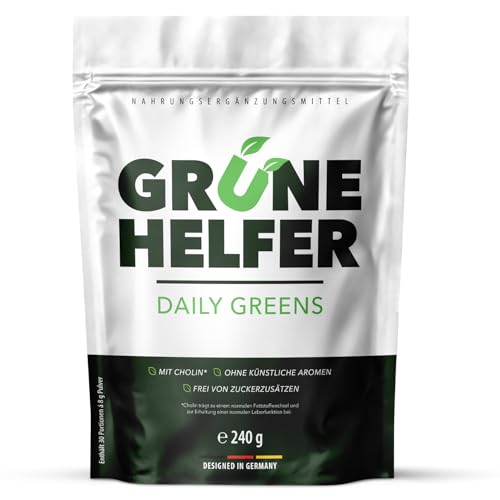 Grüne Helfer Pulver | 9 Grünpflanzen & Extrakte | vegan | 240g pro Inhalt | 1x