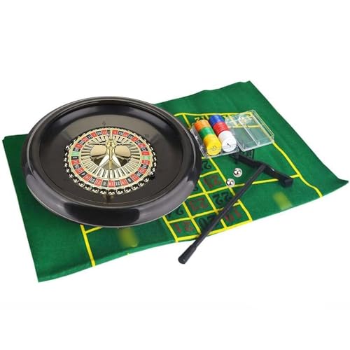 GALPBBCADE Hölzernes Roulette-Rad Roulette Aus Holz Tischspiel Plattenspieler Roulette Radsatz Roulette Spiel Casino Set Roulette Rad Holz Der Rotor Ist Aus Massivem Aluminium,A