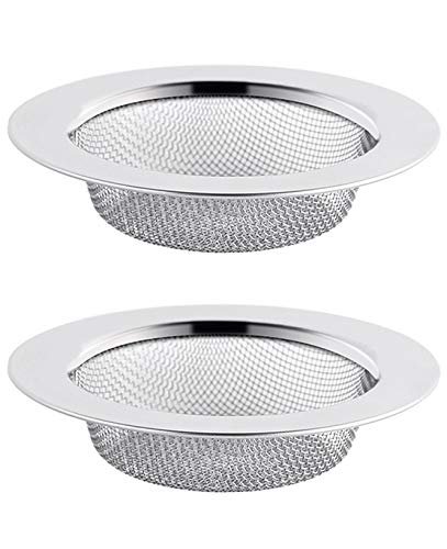 Abflusssieb Edelstahl Rostfrei 2er Set, 7.5CM Haarsieb Dusche, Waschbecken Sieb Abfluss Spüle, Abfluss-Sieb Sink Strainer für Küche