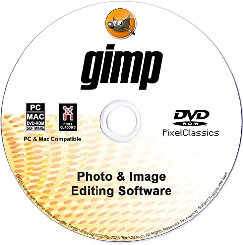 GIMP Photo Editor 2024 Premium Professionelle Bildbearbeitungssoftware CD Kompatibel mit Windows 11, 10, 8, 8.1 7, Vista, XP PC und Mac OS - Lebenslange Lizenz, keine monatliche Abonnementgebühr