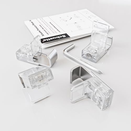 Schuette® Suprafix Plissee Klemmhalter ohne Bohren ● 4 Stück Set ● Incognito x (Transparent)