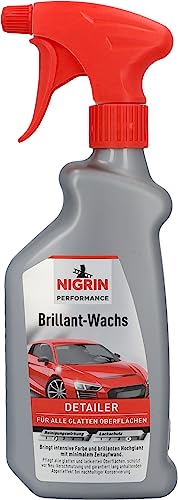 NIGRIN Performance Brillant-Wachs TURBO Auto Wachs, 500 ml Sprüh-Flasche, intensiviert Farben, bringt brillanten Hochglanz