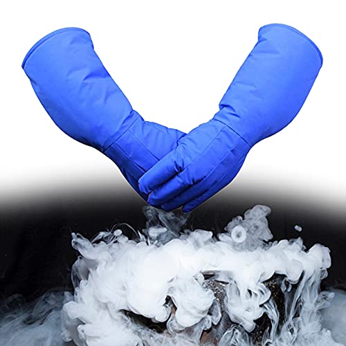 Lnobern Flüssiger Stickstoff Gefrorene Schutzhandschuhe, -160°C bis -250°C, Ergonomisches, Atmungsaktives und Verbundmaterial, für Gefrierräume/Kühlräume, Eisarbeiterhandschuhe,58CM