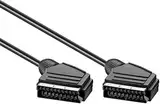 PremiumCord SCART Kabel 1m, SCART-Stecker auf SCART-Stecker, 21-polig, schwarz, kjss-1