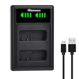 EN-EL14 ENEL14a Akku ladegerät, Hisewen Dual USB Ladegerät für Nikon D3200, D5600, D3100, D3500, D3400, D3300, DF DSLR, Coolpix P7800/P7700/P7100/P7000