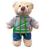 40cm Krokodil Kapuzenpullover - Teddy Outfit Kleidung - Teddybär Nicht enthalten