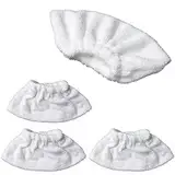 Mikrofaser Überzugsset Dampfreinigerzubehör für die Handdüse, Frottee Tuchset Handwerkzeug Classic und Comfort, Baumwolle Frottier-Abdeckung Pads Kompatibel die Meisten Dampfreiniger (4PCS)