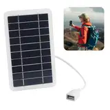 Tragbares 5W 5V Solarpanel mit USB，Anschluss für unterwegs ，Solar Ladegerät für Handy, Powerbank，IP65 wasserdicht，Ideal für Wandern, Camping, Outdoor