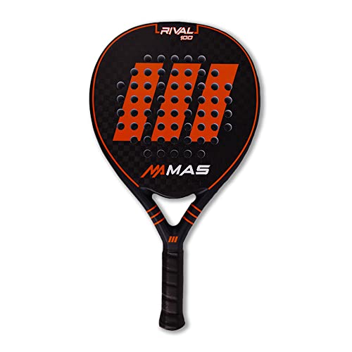 MAS Padel, Rival 100 Gelber Schläger Orange/Schiefer, Unisex, Erwachsene, Einheitsgröße, Unisex