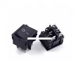 UJTVGCLX KCD5 21X24mm 21 * 24mm 6 Pin 2 Position 6A/12A 250VAC ON-Off Black Rocker Switch