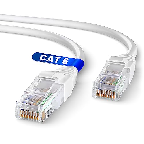 Mr. Tronic 5m Ethernet Netzwerkkabel, Cat 6 LAN Netzwerkkabel mit RJ45 Anschlüssen für schnelle Und zuverlässige Internetverbindung – AWG24-Patchkabel | 1Gbps UTP Cat6 CCA Patchkabel (5 Meter, Weiß)