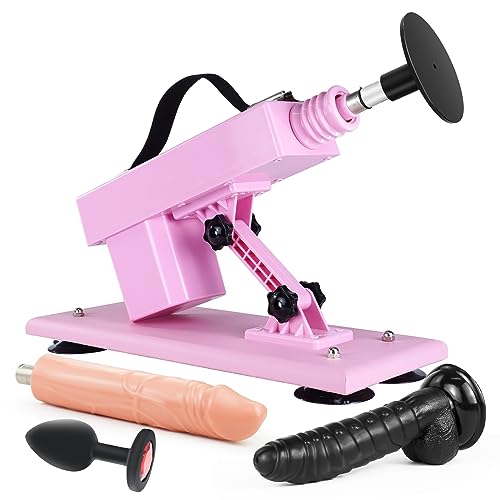 iKenmu Sexmaschine Sex Spielzeug Fickmaschine für Frauen Rosa Sex Dildos Maschine mit 4"Saugnäpfe Liebesmaschine Mann Frauen Paare Sex 4*Zubehör Automatische Masturbation Sexmaschinen Sextoy