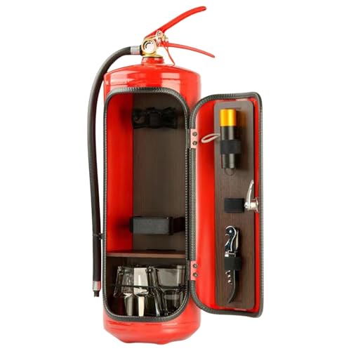 Kleine Feuerlöscher-Bar, kleine Feuerlöscher-Bar, Whiskyschrank, handwerklich gefertigte Metall-Bar, tragbare Wein-Aufbewahrungsbox für Getränke und Snacks