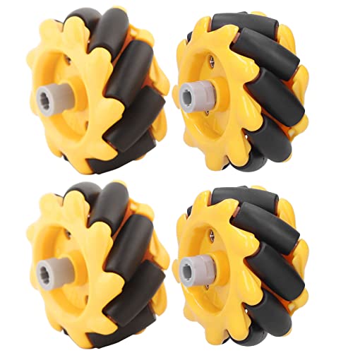Jeffergarden Omnirad, Praktisches Starkes Mecanumrad, 48 Mm Langlebig für Smart Car Accessoires TT -Kopplung (Zwei Paare)